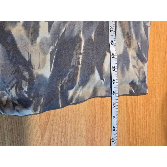 Banana Republic Womens Sz 4 Dress Blur Pattern Gray twisted straps V-Neck - Picture 9 of 12